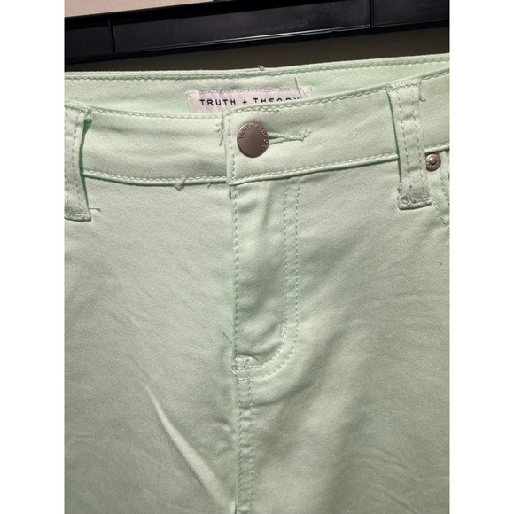 Truth + Theory Pistachio Skinny Jeans Womens 8 Mint Green Mid Rise OM21038F57 - Picture 5 of 10